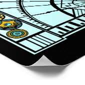 Deko am Meer - Aqua & Yellow - Print/Poster (Ecke)