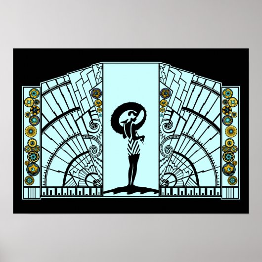 Deko am Meer - Aqua & Yellow - Print/Poster (Vorne)