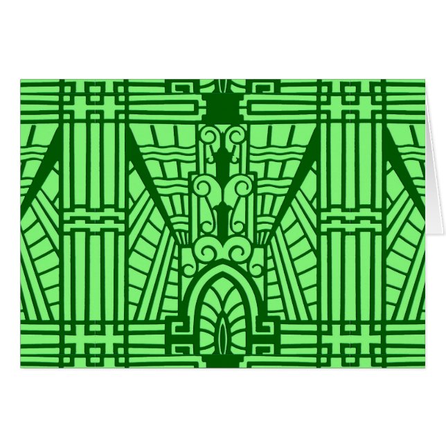 Deko Architectural Pattern, Light Jade Green (Vorderseite (Horizontal))