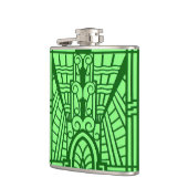 Deko Architectural Pattern, Light Jade Green Flachmann (Links)