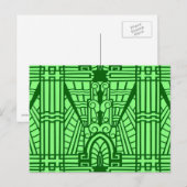 Deko Architectural Pattern, Light Jade Green Postkarte (Vorne/Hinten)