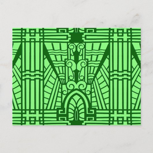 Deko Architectural Pattern, Light Jade Green Postkarte (Vorderseite)