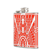 Deko Architectural Pattern, Mandarin Orange Flachmann (Links)