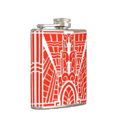 Deko Architectural Pattern, Mandarin Orange Flachmann (Rechts)