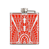 Deko Architectural Pattern, Mandarin Orange Flachmann (Rückseite)