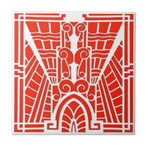 Deko Architectural Pattern, Mandarin Orange Fliese