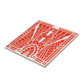 Deko Architectural Pattern, Mandarin Orange Fliese (Seite)