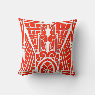 Deko Architectural Pattern, Mandarin Orange Kissen