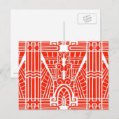 Deko Architectural Pattern, Mandarin Orange Postkarte (Vorne/Hinten)