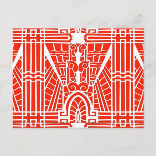 Deko Architectural Pattern, Mandarin Orange Postkarte (Vorderseite)