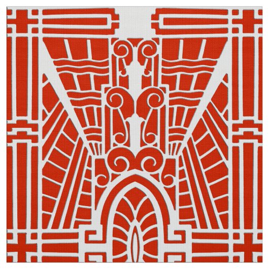 Deko Architectural Pattern, Mandarin Orange Stoff (Muster)