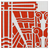 Deko Architectural Pattern, Mandarin Orange Stoff (Nahaufnahme)