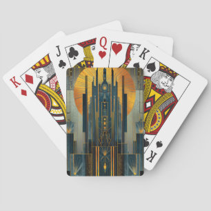 Deko-Architektur nachts Spielkarten