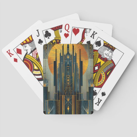 Deko-Architektur nachts Spielkarten (Rückseite)
