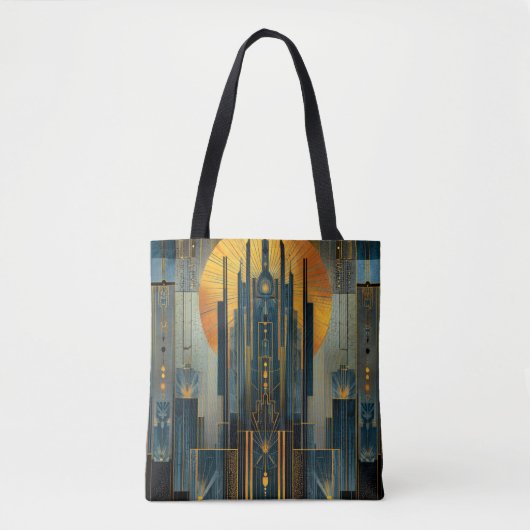 Deko-Architektur nachts Tasche (Vorderseite)