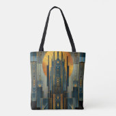Deko-Architektur nachts Tasche (Rückseite)