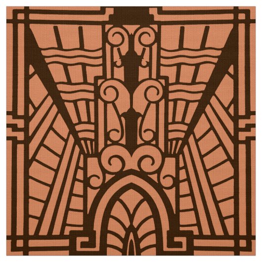 Deko-Architekturmuster, Kupfer und Brown Stoff (Muster)