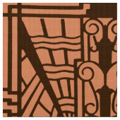 Deko-Architekturmuster, Kupfer und Brown Stoff (Nahaufnahme)