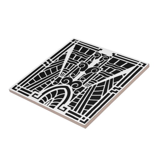 Deko-Architekturmuster, Schwarzweiss Fliese (Seite)