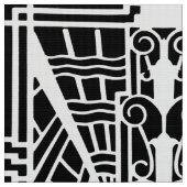 Deko-Architekturmuster, Schwarzweiss Stoff (Nahaufnahme)