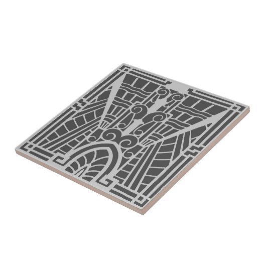 Deko-Architekturmuster, silbernes Grau/Grau Fliese (Seite)