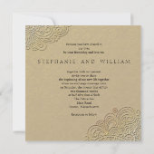 Deko Art Cream Heart Wedding Einladung (Rückseite)