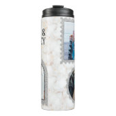 Deko Art Modern Foto Name Thermal Tumbler Thermosbecher (Vorderseite)