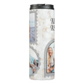 Deko Art Modern Foto Name Thermal Tumbler Thermosbecher (Rückseite)