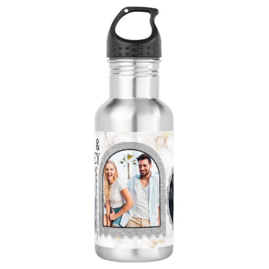 Deko Art Moderner Name des Fotos Edelstahlflasche (Vorderseite)