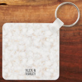 Deko Art Moderner Name des Fotos Schlüsselanhänger (Rückseite)