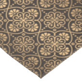 Deko aus brauner und goldener Malerei Tischdecke (Schrägansicht)