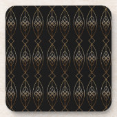 Deko aus Schwarz und Gold Getränkeuntersetzer (Vorderseite)