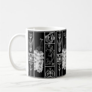 Deko aus Schwarz und Weiß, individuell anpassbar Kaffeetasse