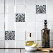 Deko Beautiful Schwarz-weiß Iridescent Glass Gold Fliese