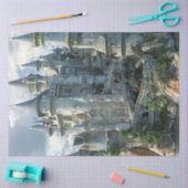 Deko Bezaubernde Burg Themenfelseninsel Seidenpapier (Basteln)