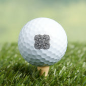 Deko Black Square Inspiriert Golfball (Insitu T-Shirt)