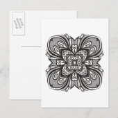 Deko Black Square Inspiriert Postkarte (Vorne/Hinten)