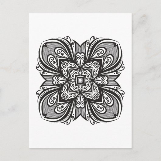 Deko Black Square Inspiriert Postkarte (Vorderseite)