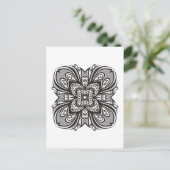Deko Black Square Inspiriert Postkarte (Stehend Vorderseite)