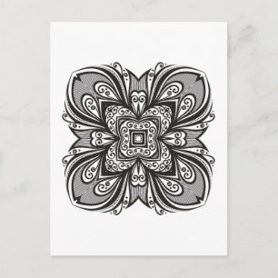 Deko Black Square Inspiriert Postkarte