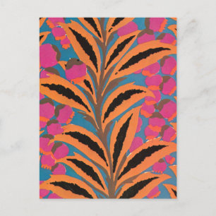 Deko-Blätter in Orange Postkarte