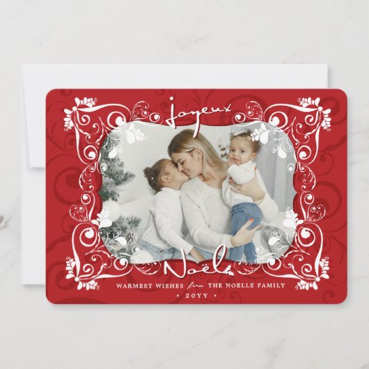 Deko Blätter Mistletoes Joyeux Weihnachten Weihnac (Vorderseite)