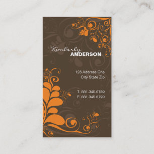 Deko-Blätter-Wirbels-Natur-rustikale Visitenkarte