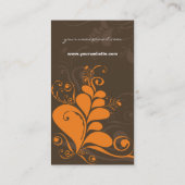 Deko-Blätter-Wirbels-Natur-rustikale Visitenkarte (Rückseite)