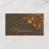 Deko-Blätter-Wirbels-Natur-rustikale Visitenkarte (Rückseite)