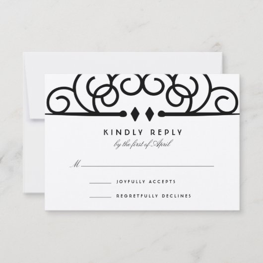 Deko Blüh Wedding RSVP (Vorderseite)