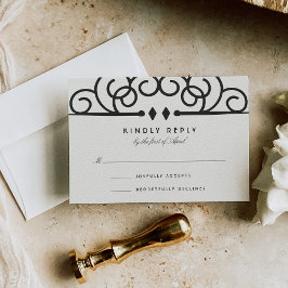 Deko Blüh Wedding RSVP Karte