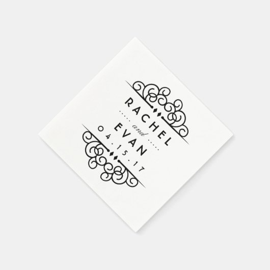 Deko Blühe Personalisierte Hochzeit Serviette (Ecke)