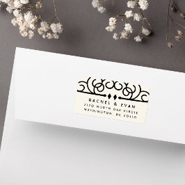 Deko Blühte Oversifizierte Rücksendeadresse | Elfe Adressaufkleber