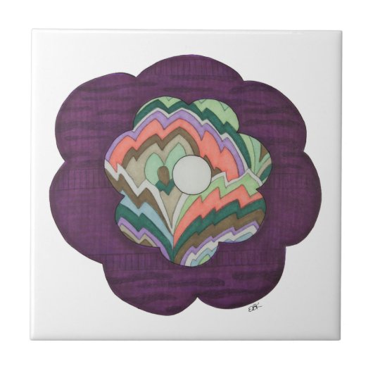 Deko Blume Tile Fliese (Vorderseite)